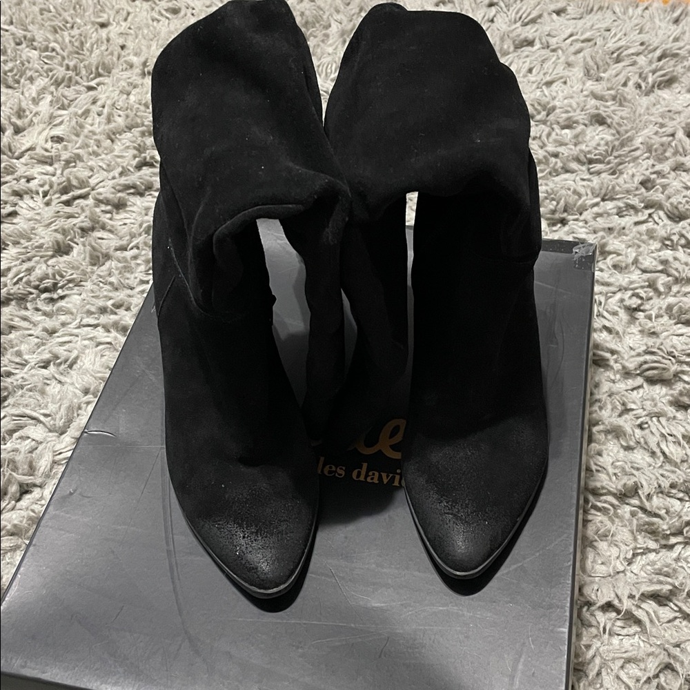 Charles by Charles David Nexus Womens Knee High Boots Black Suede Size 7M